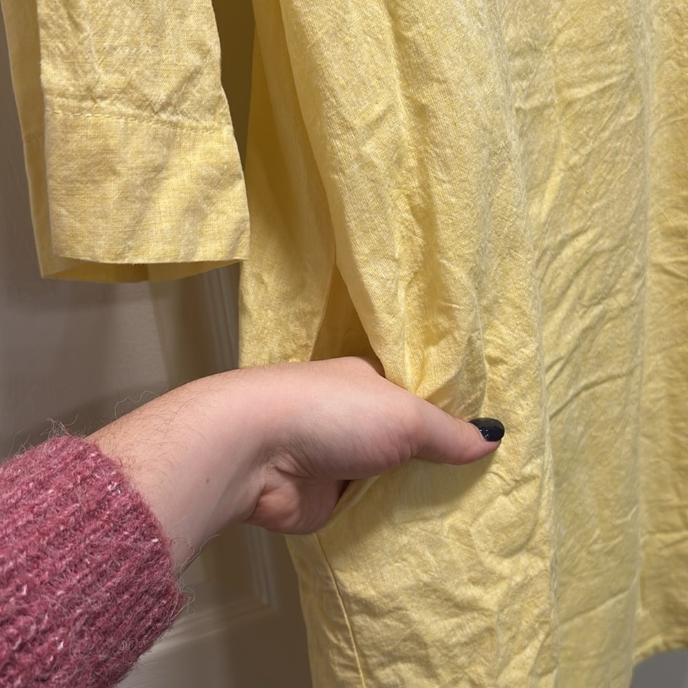 Roller Rabbit Solid Pale Yellow Three-Quarter Sle… - image 5